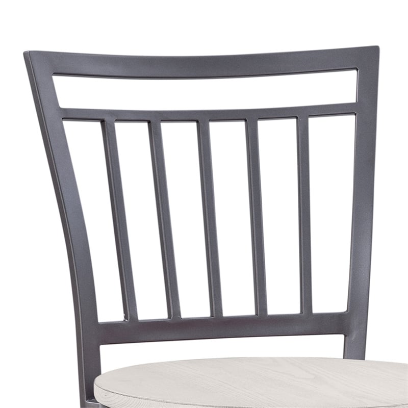 Bowery Hill Traditional Gray Metal Swivel 30