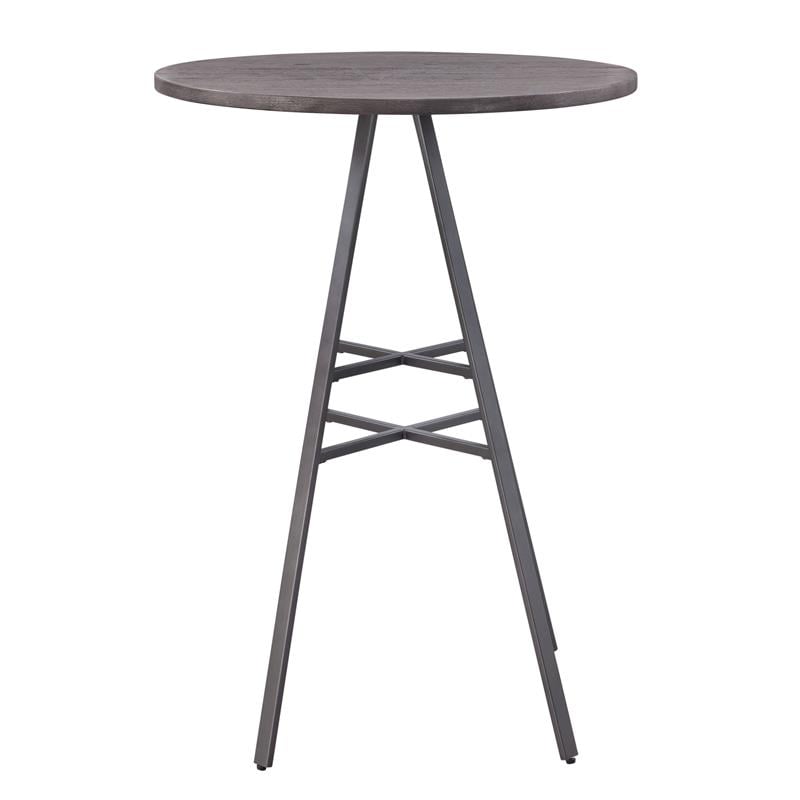 Bowery Hill 3-piece Driftwood and Metal Pub Height Table Set