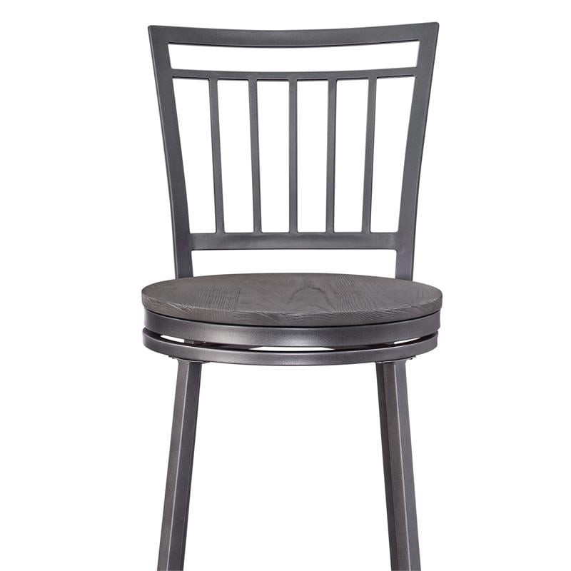 Bowery Hill 3-piece Driftwood and Metal Pub Height Table Set