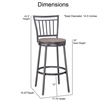 Bowery Hill 3-piece Driftwood and Metal Pub Height Table Set