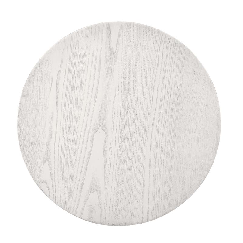 Bowery Hill 3-piece White-wash and Metal Pub Height Table Set