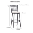 Bowery Hill 3-piece White-wash and Metal Pub Height Table Set