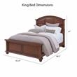 Bowery Hill Transitional Cherry Finished Wood Arched King Panel Bed