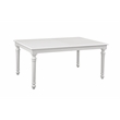 Bowery Hill Wood 80-Inch Extenable Leg Table in Eggshell White