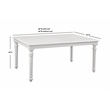 Bowery Hill Wood 80-Inch Extenable Leg Table in Eggshell White