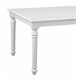 Bowery Hill Wood 80-Inch Extenable Leg Table in Eggshell White
