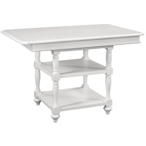 Bowery Hill Extendable Gathering Height Eggshell White Wood Table