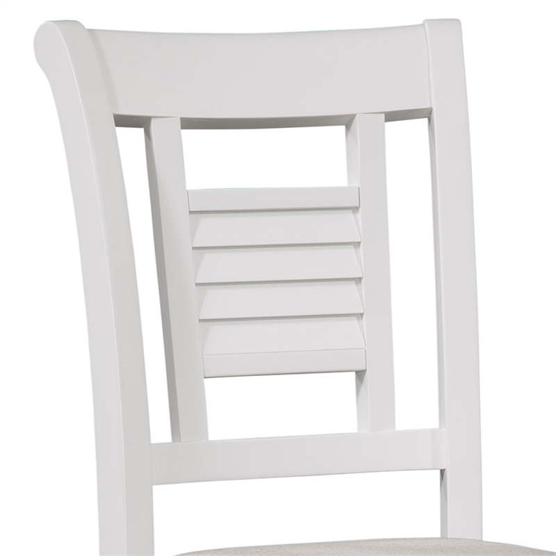 Bowery Hill Eggshell White Wood Counter Height Chair - Set of 2