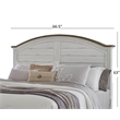 Bowery Hill White-Washed Wood Farmhouse Queen Size Arched Panel Headboard