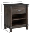 Bowery Hill Modern Farmhouse 1-drawer Rustic Brown Wood Nightstand
