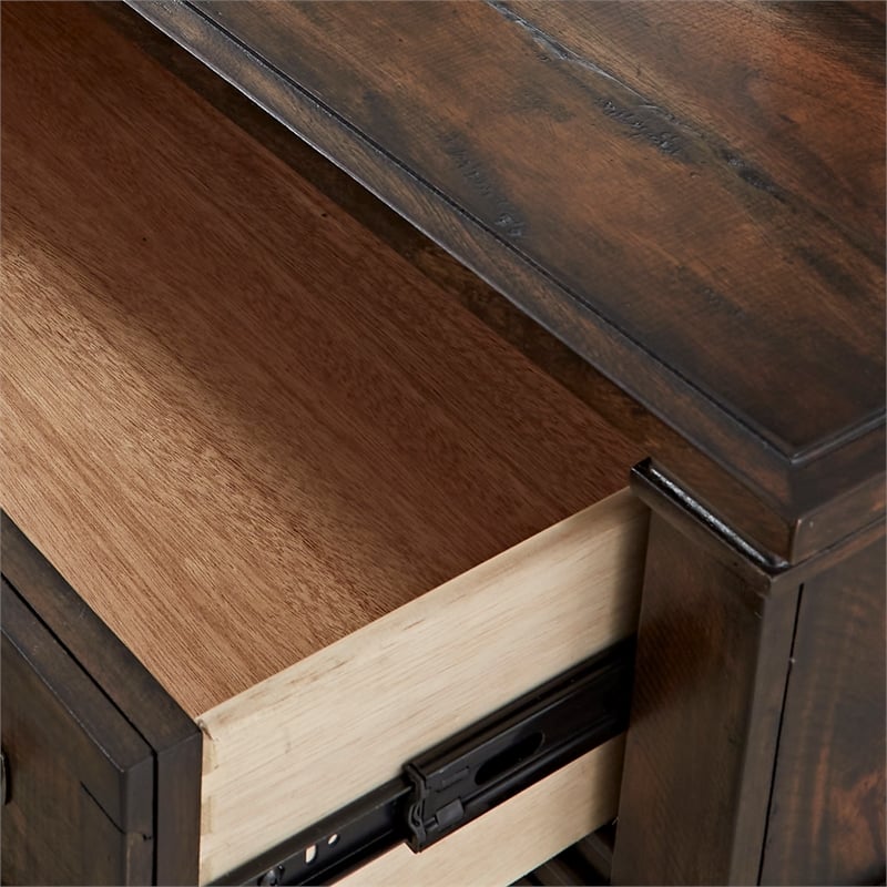 Bowery Hill Modern Farmhouse 1-drawer Rustic Brown Wood Nightstand