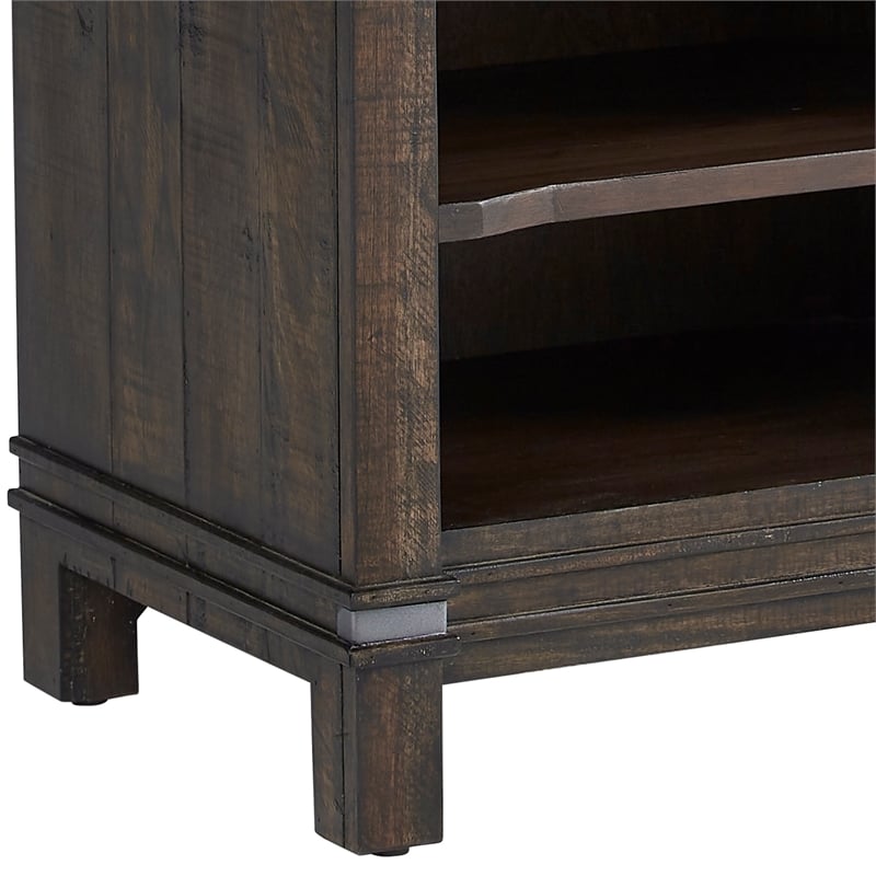 Bowery Hill Modern Farmhouse 1-drawer Rustic Brown Wood Nightstand