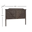 Bowery Hill Modern Farmhouse Rustic Brown Wood Queen Panel Headboard