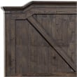 Bowery Hill Modern Farmhouse Rustic Brown Wood Queen Panel Headboard