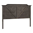Bowery Hill Modern Farmhouse Rustic Brown Wood Queen Panel Headboard