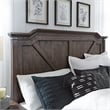 Bowery Hill Modern Farmhouse Rustic Brown Wood Queen Panel Headboard