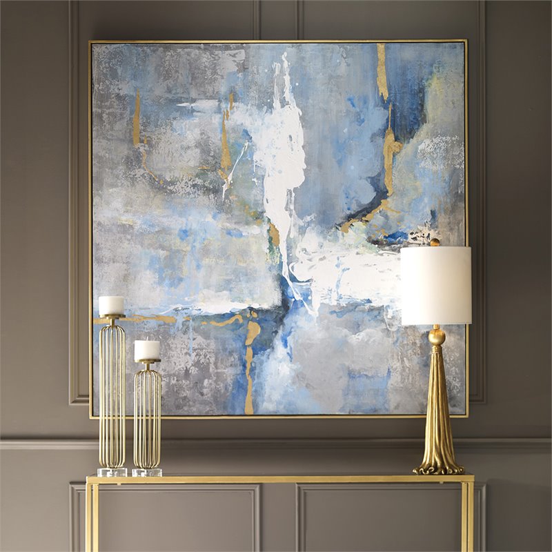 Bowery Hill Meditation Contemporary Wood Canvas Acrylic Art in Multi-Color