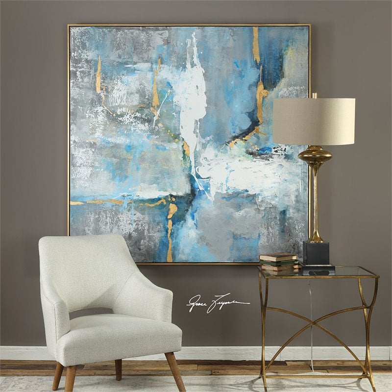 Bowery Hill Meditation Contemporary Wood Canvas Acrylic Art in Multi-Color