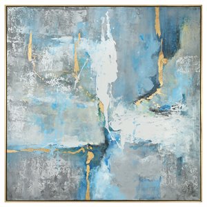 Bowery Hill Meditation Contemporary Wood Canvas Acrylic Art in Multi-Color