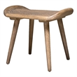 Bowery Hill Oak Wood and Rattan Scandinavian Small Bench in Woodtone