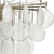 Bowery Hill 6-Light Steel and Glass Tear Drop Pendant in Silver