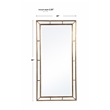 Bowery Hill Traditional Iron MDF Wood Copper Mirror in Brass