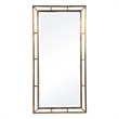Bowery Hill Traditional Iron MDF Wood Copper Mirror in Brass
