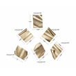 Bowery Hill Fluttering Pages Contemporary Iron Wall Decor in Gold (Set of 6)