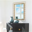 Bowery Hill Contemporary Iron and MDF Rectangular Mirror in Gold