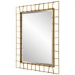 Bowery Hill Contemporary Iron and MDF Rectangular Mirror in Gold
