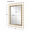 Bowery Hill Contemporary Iron and MDF Rectangular Mirror in Gold