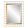 Bowery Hill Contemporary Iron and MDF Rectangular Mirror in Gold