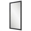Bowery Hill Contemporary Iron and MDF Mirror in Matte Black/Silver