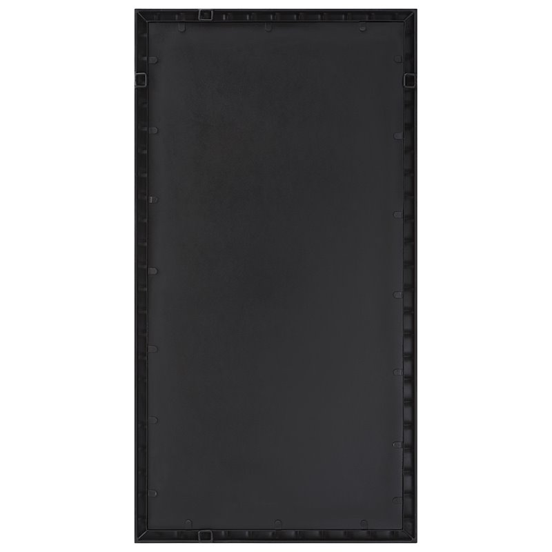 Bowery Hill Contemporary Iron and MDF Mirror in Matte Black/Silver