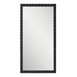 Bowery Hill Contemporary Iron and MDF Mirror in Matte Black/Silver
