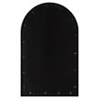 Bowery Hill Contemporary Iron and MDF Arch Mirror in Matte Black/Silver
