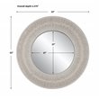 Bowery Hill Sailors Knot Small Round Iron Rope and MDF Wood Mirror in White