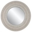 Bowery Hill Sailors Knot Small Round Iron Rope and MDF Wood Mirror in White