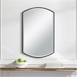 Bowery Hill Transitional Iron Metal and MDF Mirror in Sleek Satin Black