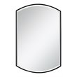 Bowery Hill Transitional Iron Metal and MDF Mirror in Sleek Satin Black