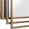 Bowery Hill Iron Metal & MDF Mirror with Silver Highlights in Brushed Gold