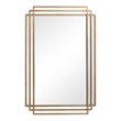Bowery Hill Iron Metal & MDF Mirror with Silver Highlights in Brushed Gold