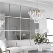 Bowery Hill Square Contemporary Plastic and MDF Mirror in Brushed Silver