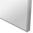 Bowery Hill Square Contemporary Plastic and MDF Mirror in Brushed Silver
