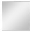Bowery Hill Square Contemporary Plastic and MDF Mirror in Brushed Silver