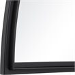 Bowery Hill Contemporary Iron Metal and MDF Window Arch Mirror in Black