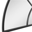 Bowery Hill Contemporary Iron Metal and MDF Window Arch Mirror in Black