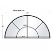 Bowery Hill Contemporary Iron Metal and MDF Window Arch Mirror in Black