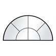 Bowery Hill Contemporary Iron Metal and MDF Window Arch Mirror in Black
