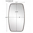 Bowery Hill MDF and Metal Floating Beveled Mirror in Dark Bronze